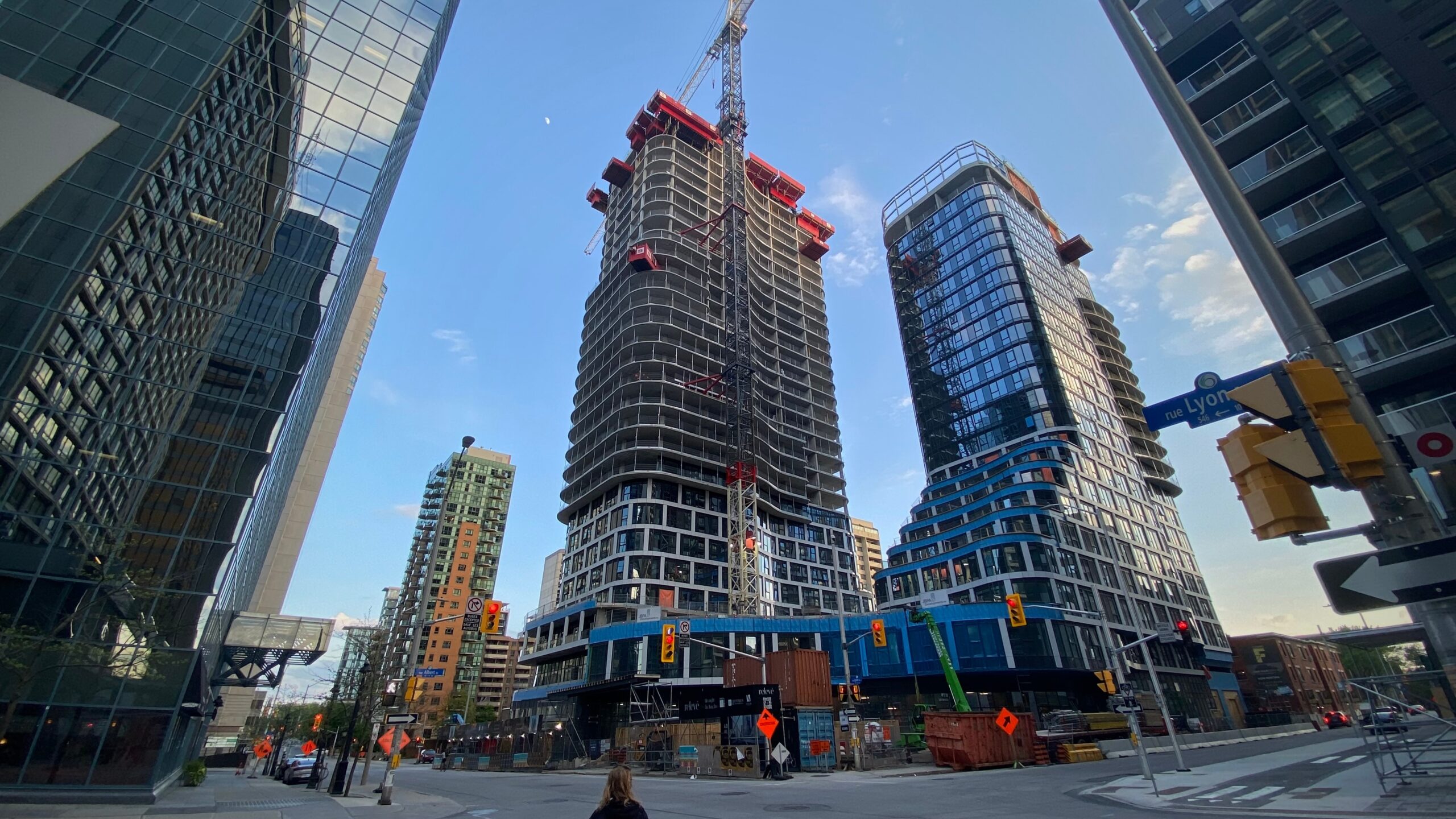 Photo of condo construction on Albert Street in Ottawa.